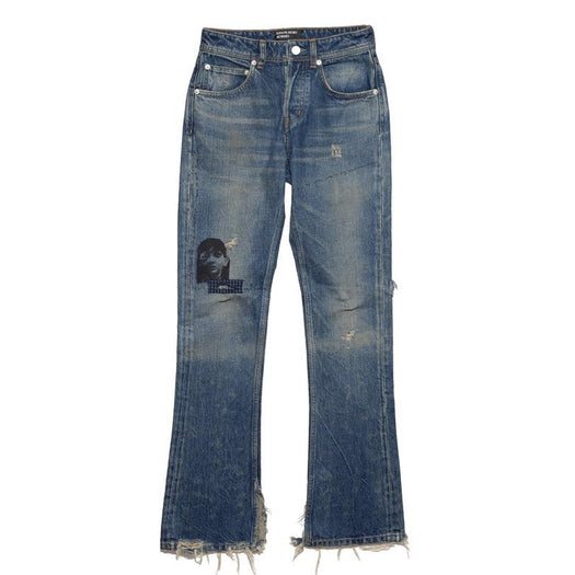 ONLY SON (BRUISED) JEANS 05-0445 PATCHED DEEP BLUE ENFANTS RICHES DÉPRIMÉS 