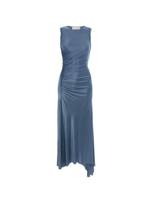 ruched asymmetric midi dress 1126WDR007096A 8234 VICTORIA BECKHAM 