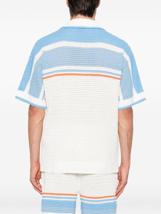 stripe-detail shirt<BR/><BR/><BR/><BR/><BR/> MPF25-KW-997-01 BLUE MULTI CASABLANCA 