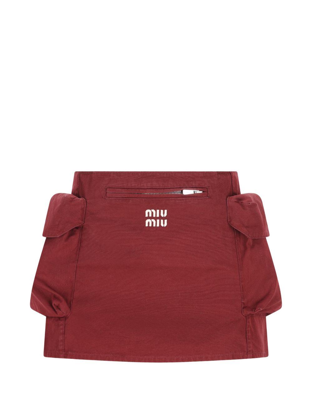 Cotton mini skirt MG2610 S OOO 19CVF0399 MIU MIU 