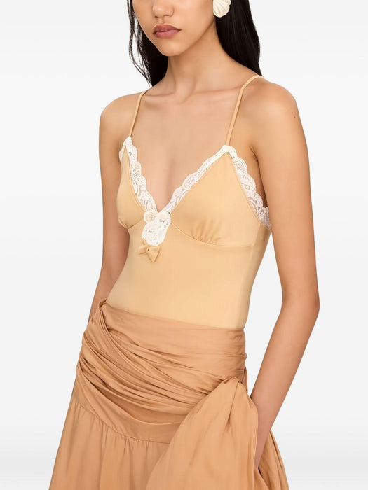 Lace-trimmed ruched bodysuit 26UBD34989 277 CHLOÉ 