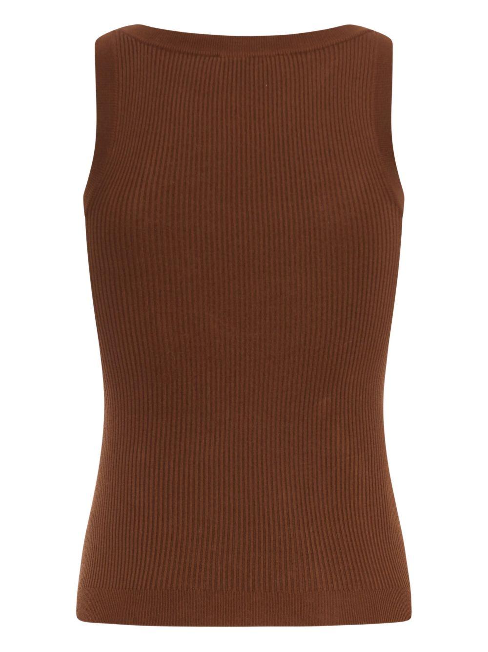 ribbed cotton top<BR/><BR/><BR/> MMV294 S OOO 12ZLF0324 MIU MIU 