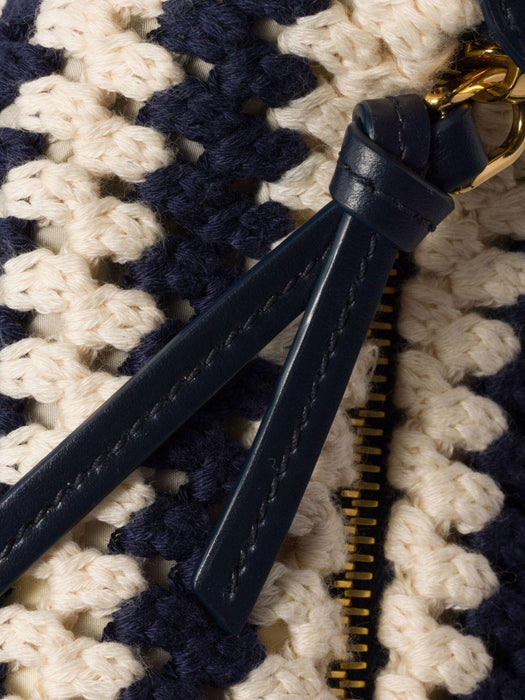 striped crochet shoulder bag 5NE841 2IBAF022X MIU MIU 