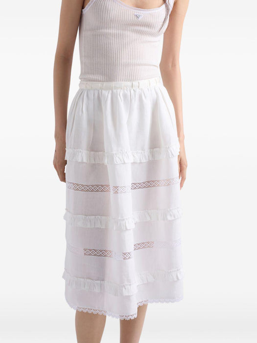 Embroidered linen skirt P181IR S OOO 192TF0009 PRADA 
