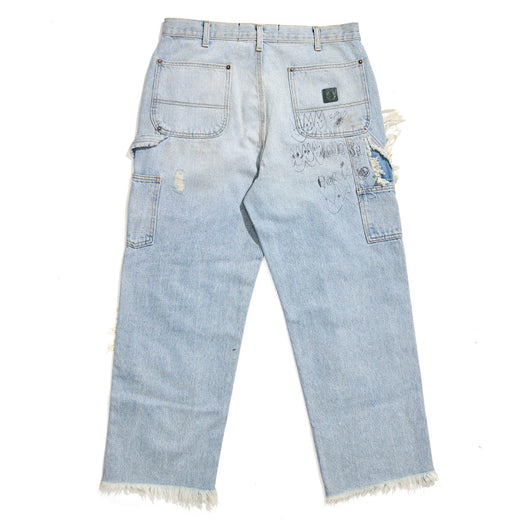 BUSTED DBL KNEE JEAN 5U003Q1010LDM DENIM PALY HOLLYWOOD 