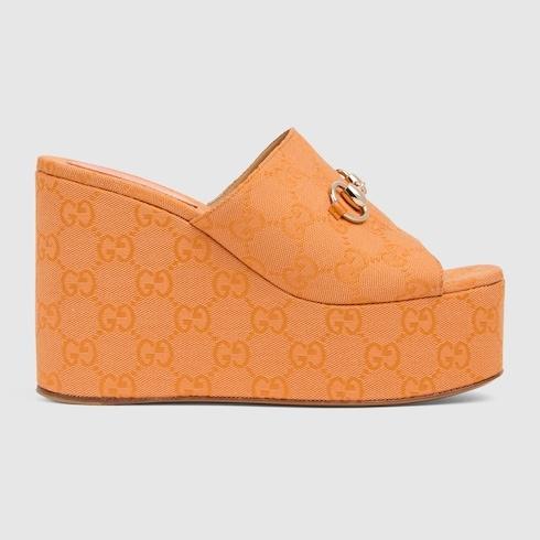 Women's wedge sandal with Horsebit 835828 9SF107841 GUCCI 