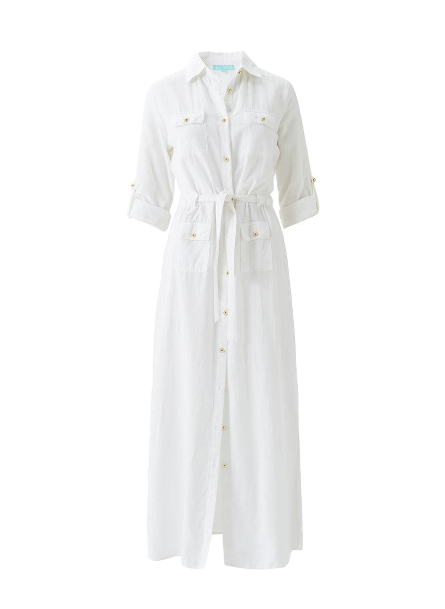 Darcy White Dress DARCY CR WHT MELISSA ODABASH 