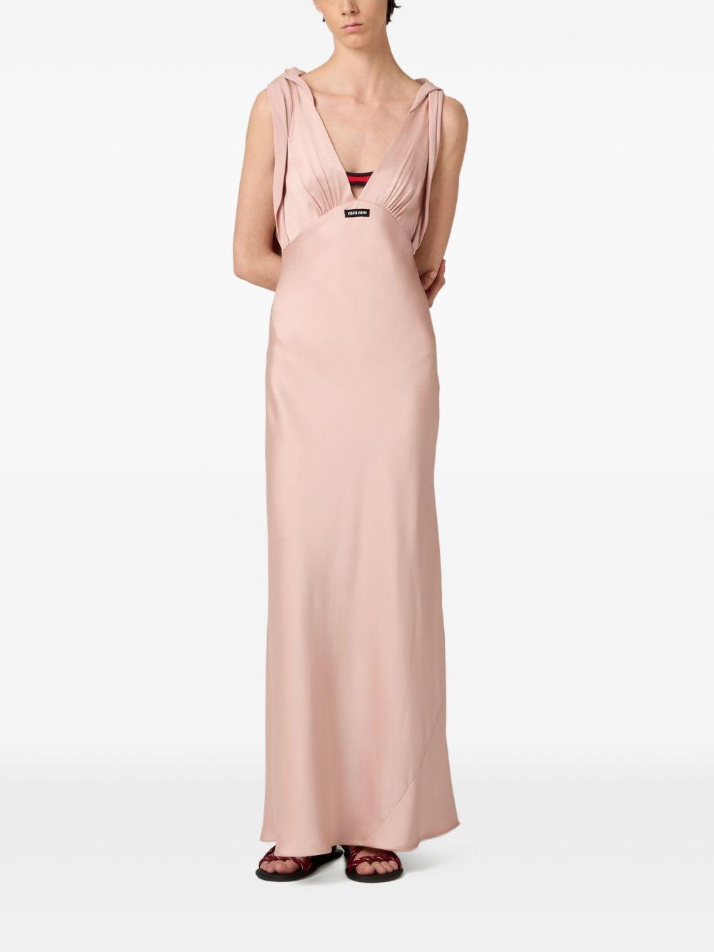 satin maxi dress MF5894 S OOO 1254F0924 MIU MIU 
