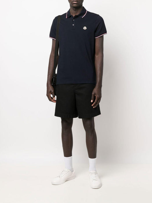 striped trim polo shirt L10918A70300 8455677X MONCLER 