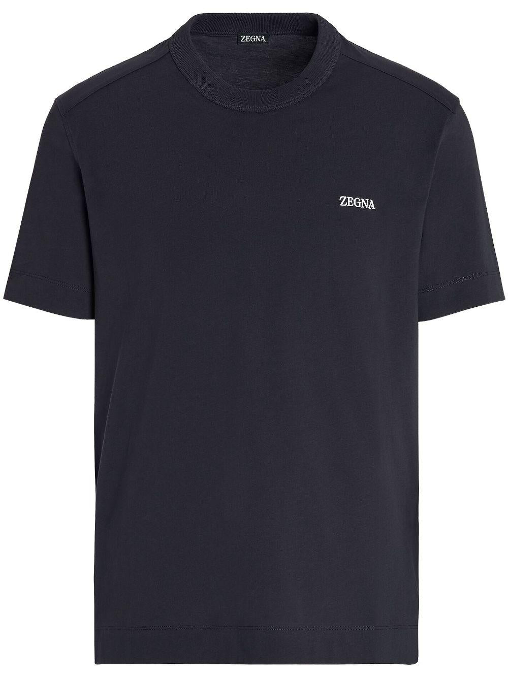 logo-embroidered cotton T-shirt E7360A5 B760B09 ZEGNA 