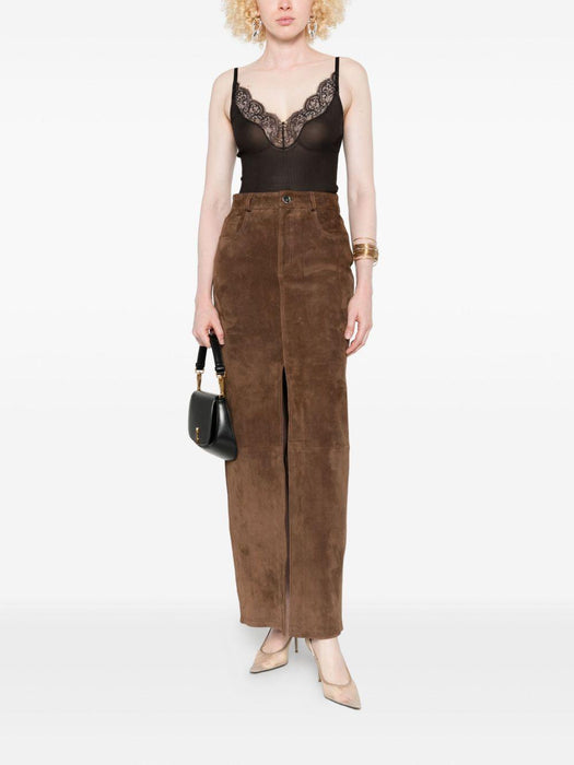 lace-trim ribbed top<BR/><BR/><BR/><BR/><BR/><BR/><BR/><BR/><BR/><BR/> 796843 Y37SM2179 SAINT LAURENT 