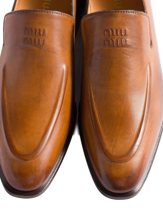 embossed-logo loafers 5D545E F A020 537F0046 MIU MIU 