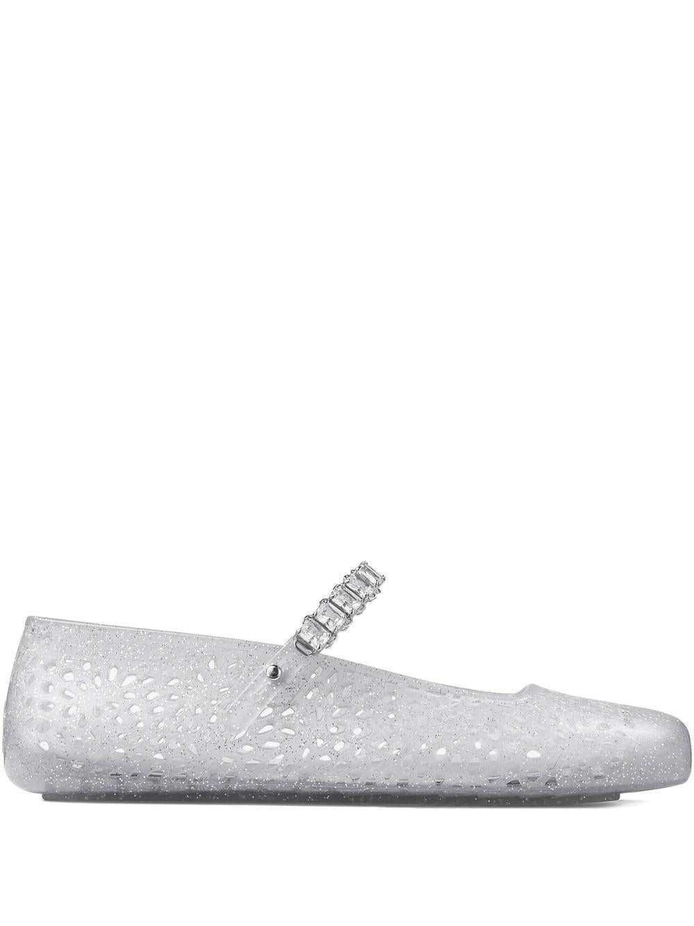 Jelly ballet flats THE JELLY NTX CLEAR/SILVER MIX/CRYSTAL JIMMY CHOO 