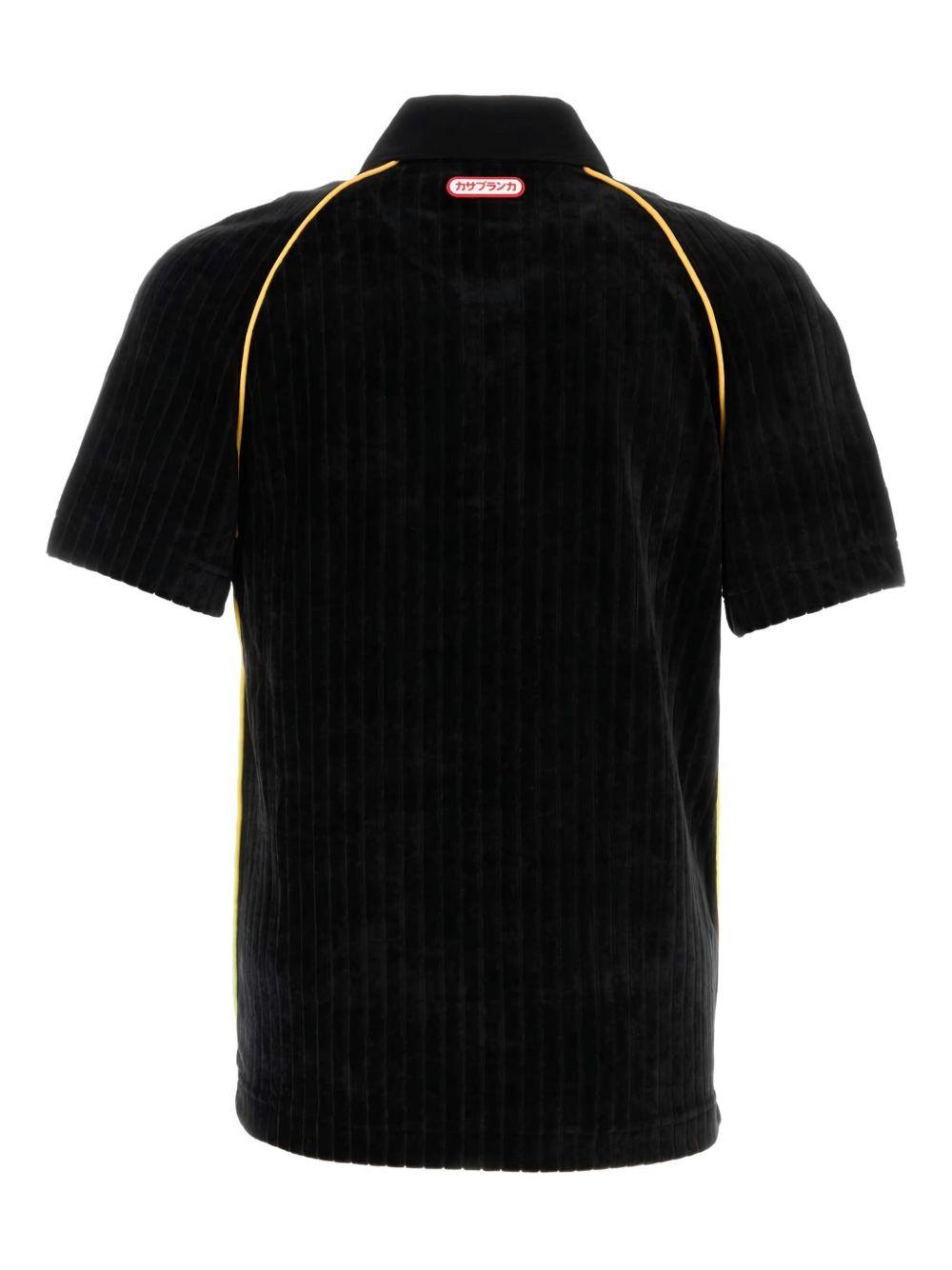 corduroy piping polo shirt M-AW25-JTP-432-01 BLACK CASABLANCA 