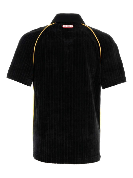 corduroy piping polo shirt M-AW25-JTP-432-01 BLACK CASABLANCA 