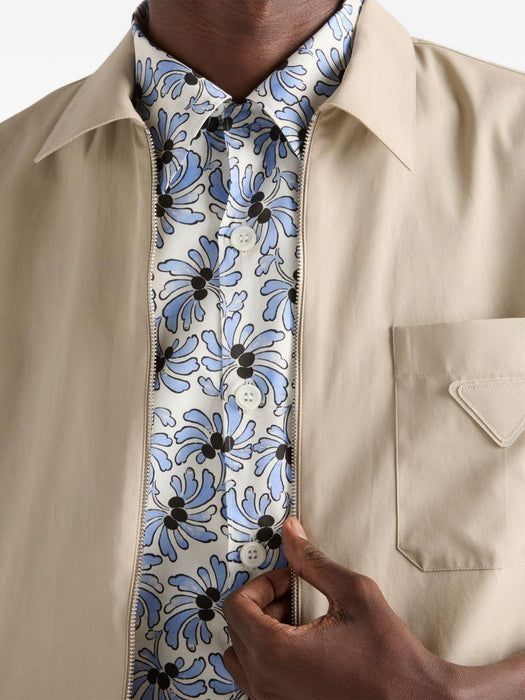 zip chest-pocket overshirt SC855 S OOO 19AMF0036 PRADA 