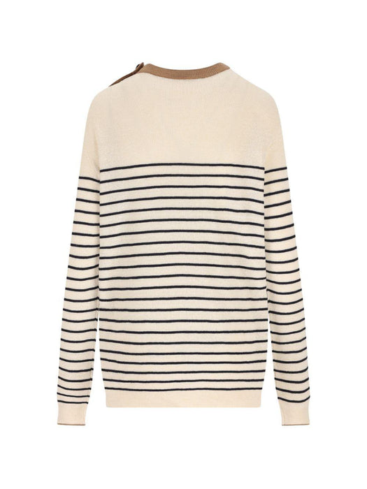 Wool And Cotton Blend Pullover With Jacquard Motif UMF262 S OOO 188YF0018 PRADA 