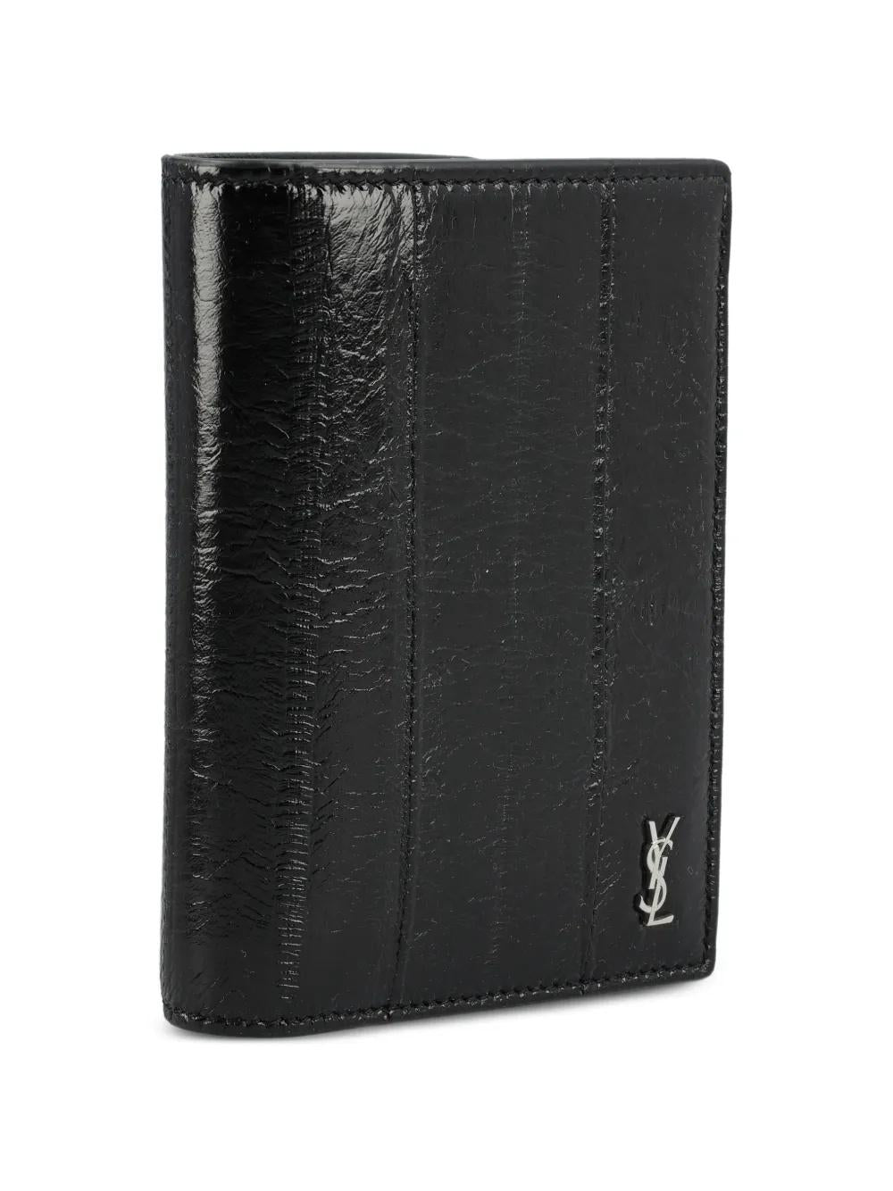 Logo-plaque leather wallet 847958 EABDE1000 SAINT LAURENT 
