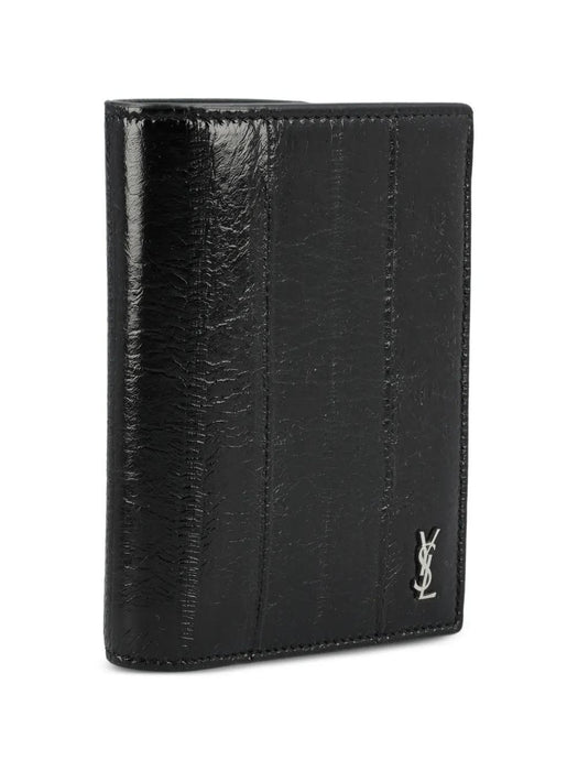 Logo-plaque leather wallet 847958 EABDE1000 SAINT LAURENT 
