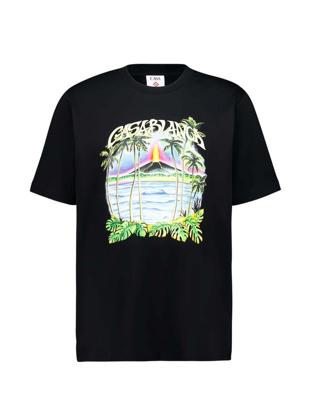 volcano-print T-shirt M-SP26-JTS-001-21 VOLCANO CASABLANCA 