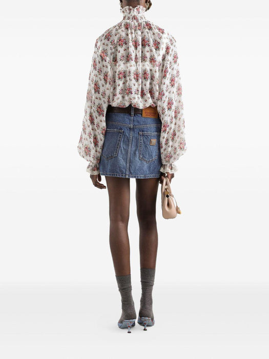 floral-print lace-trim blouse F7BK3T IS10FHA5XK DOLCE & GABBANA 
