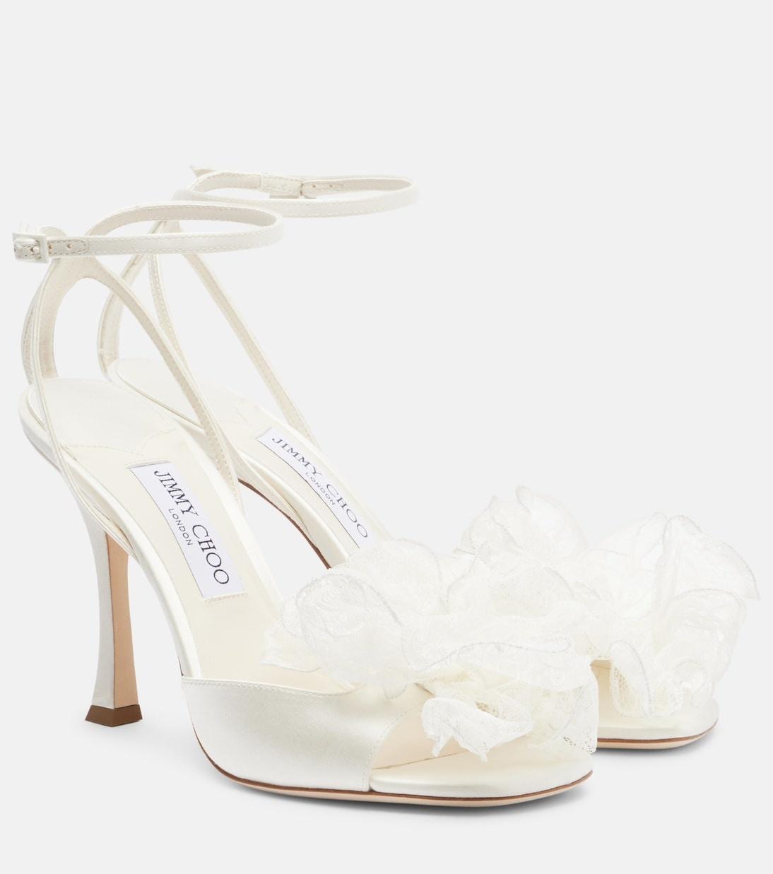 Mimmi satin sandals MIMMI 100 GVX IVORY/IVORY JIMMY CHOO 
