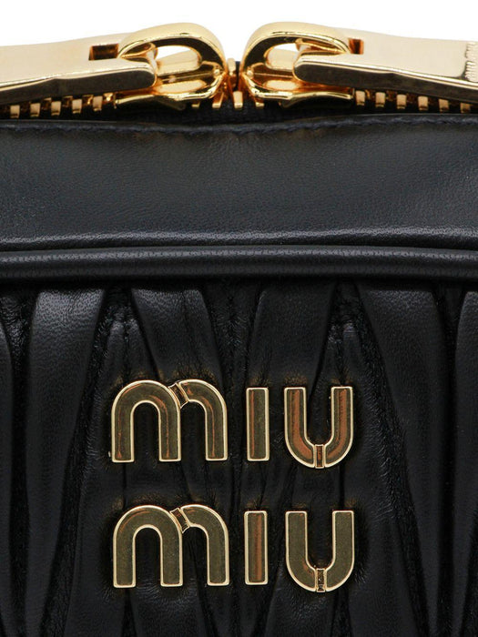 Lamb Leather Handbag 5BB142 V OON AN88F0002 MIU MIU 