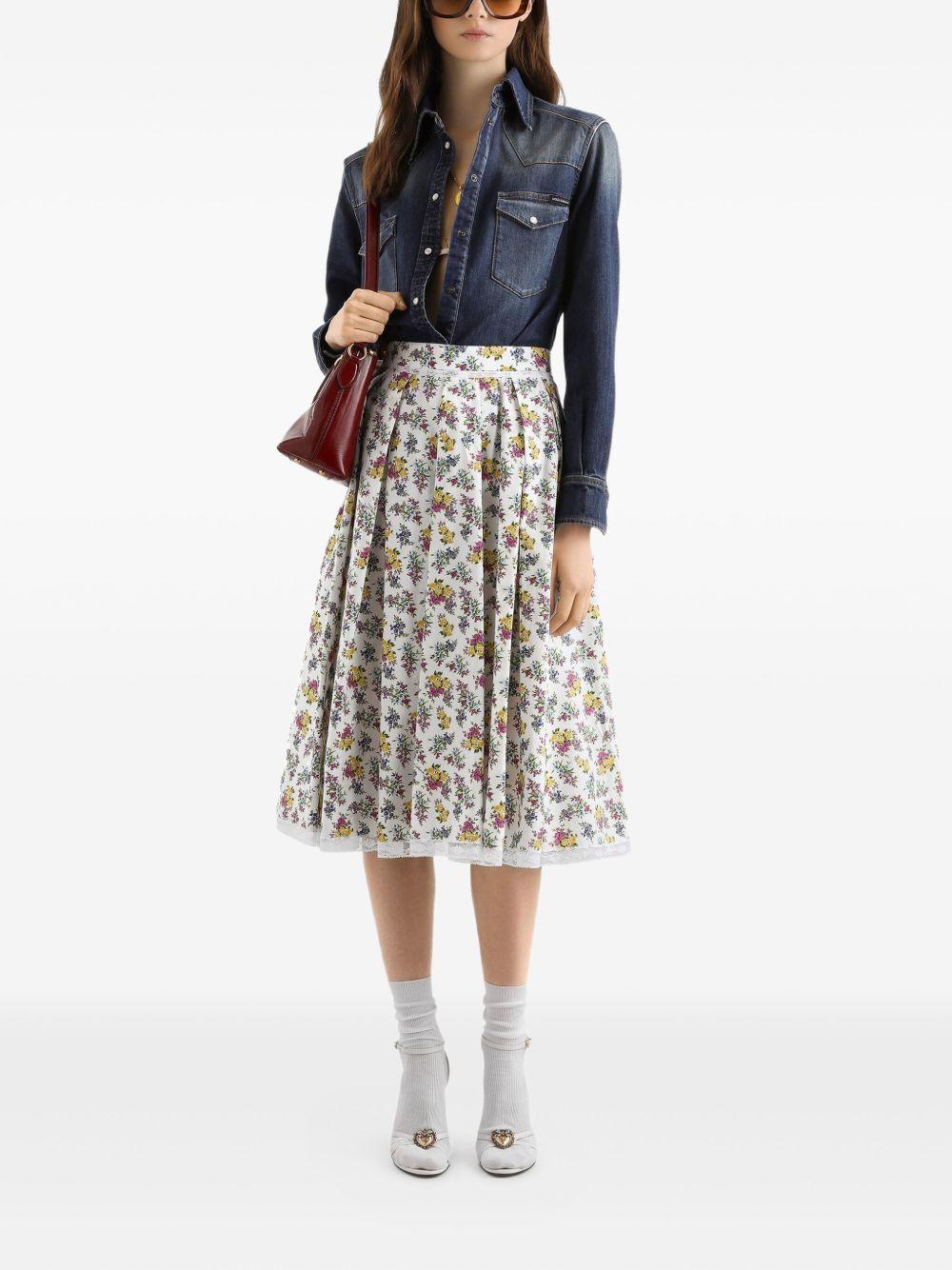 floral lace skirt F4DA8T HS5T9HA5XL DOLCE & GABBANA 