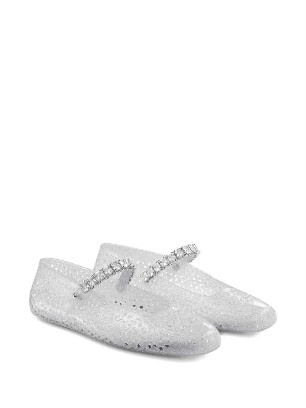 Jelly ballet flats THE JELLY NTX CLEAR/SILVER MIX/CRYSTAL JIMMY CHOO 