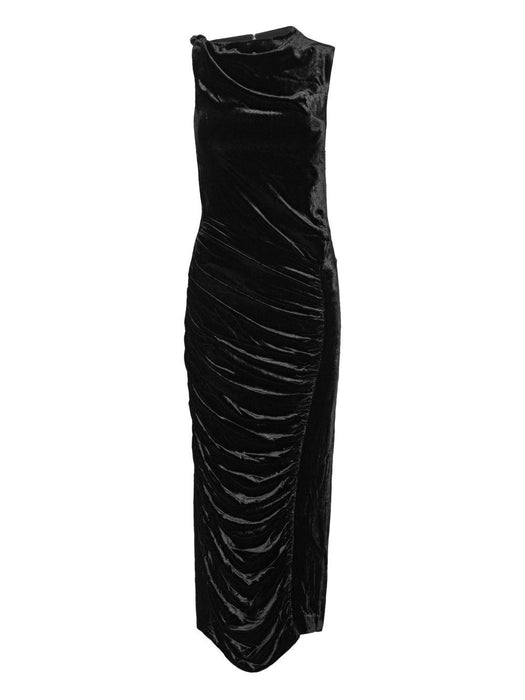 velvet-ruched midi dress 115007100 100 ROTATE 