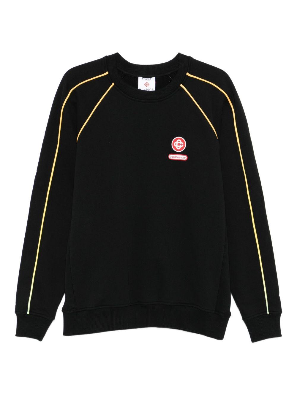 logo-appliqué sweatshirt M-AW25-JTP-437-01 BLACK CASABLANCA 