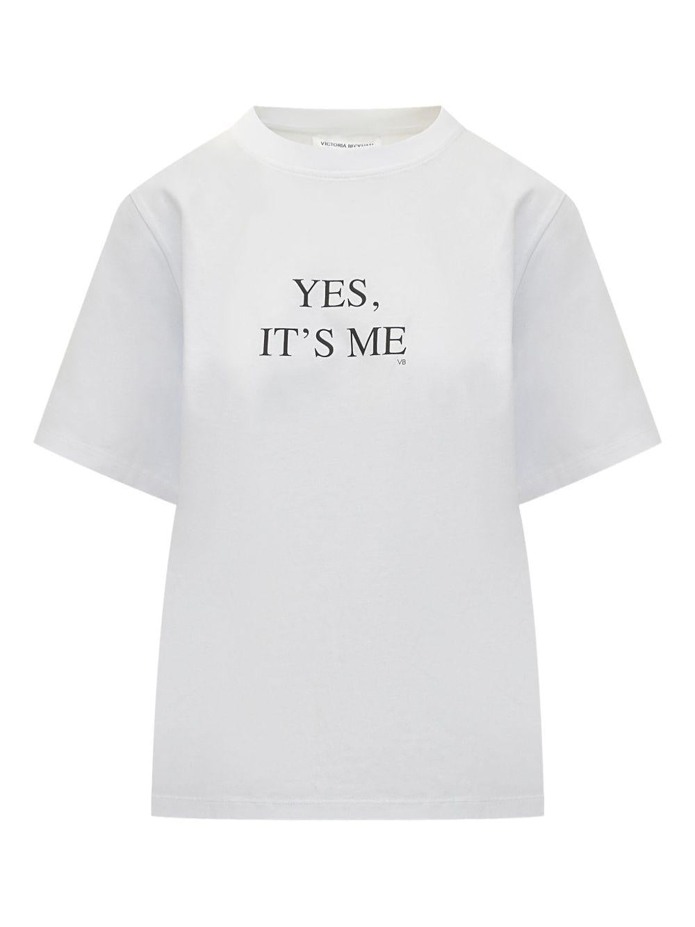 slogan-print T-shirt 1425JTS006986A 9590 VICTORIA BECKHAM 