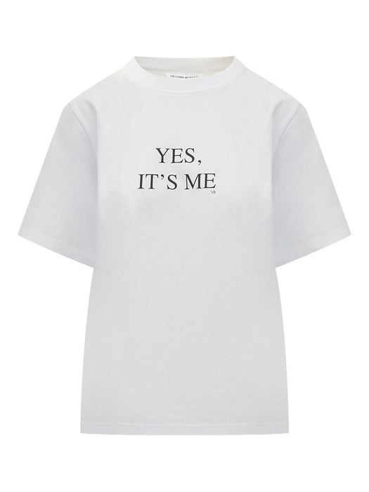 slogan-print T-shirt 1425JTS006986A 9590 VICTORIA BECKHAM 