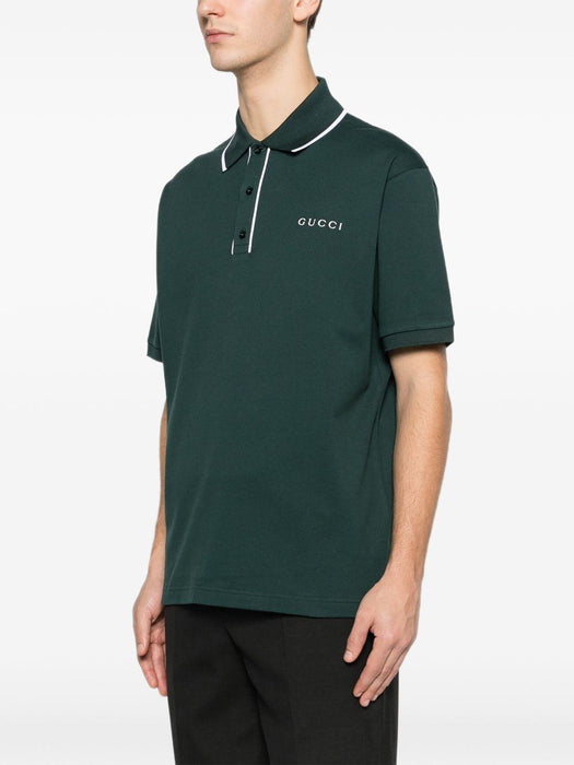 logo-embroidered polo shirt<BR/><BR/> 806250 XJHHO3015 GUCCI 