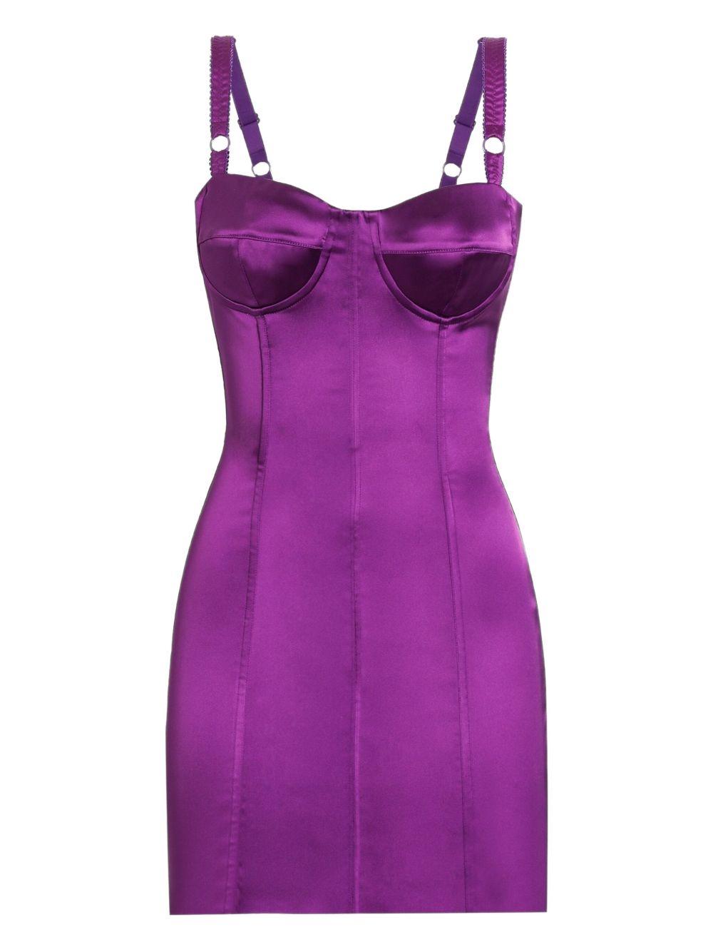 satin bustier mini dress F6CLMT FURHMF0571 DOLCE & GABBANA 