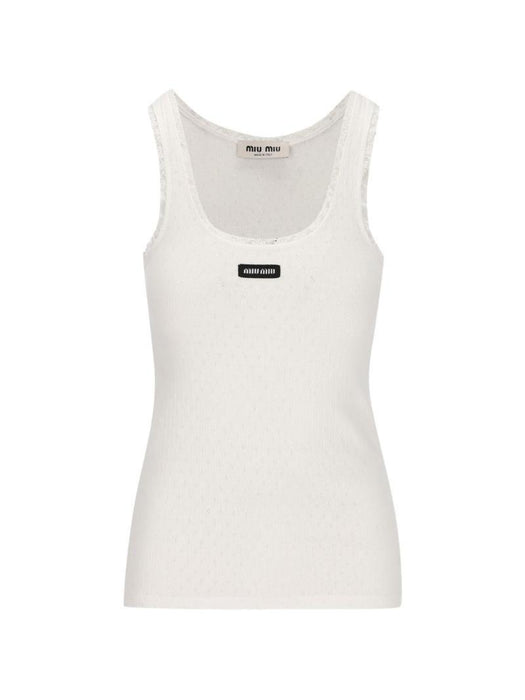 Cotton Tank Top MT2205 1951F0009 MIU MIU 