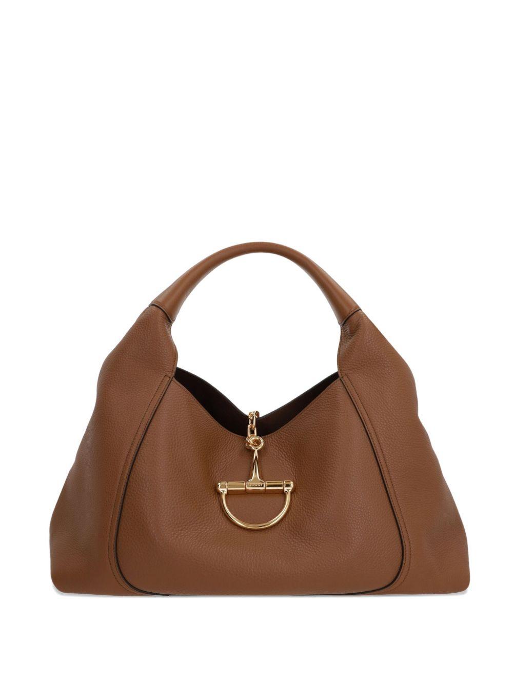 maxi Softbit grained leather shoulder bag<BR/><BR/> 837466 AAEAO2718 GUCCI 