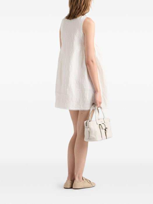 Embroidered slubbed canvas Mini-dress P3S60R S OOO 122GF0009 PRADA 