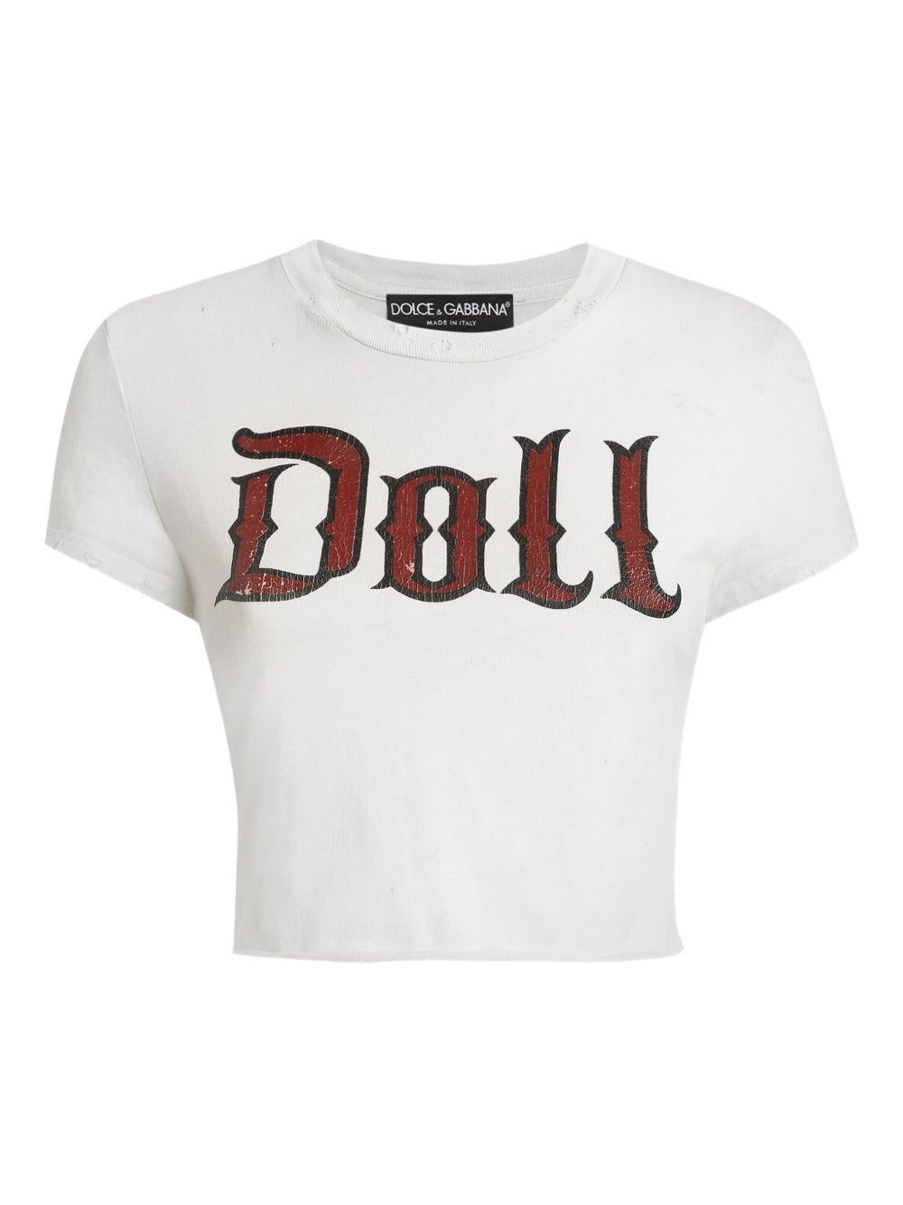 doll-print crop top F8V95T GDDGSS9000 DOLCE & GABBANA 