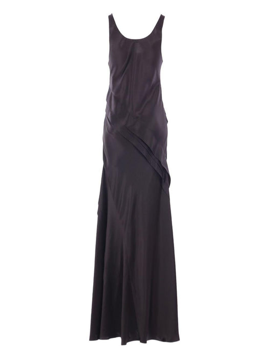 layered satin dress<BR/><BR/><BR/><BR/><BR/><BR/><BR/><BR/> 841805 Y7G271000 SAINT LAURENT 