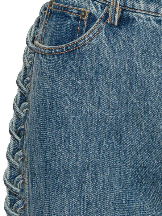 laced straight leg jeans 1145953054 3054 ROTATE 