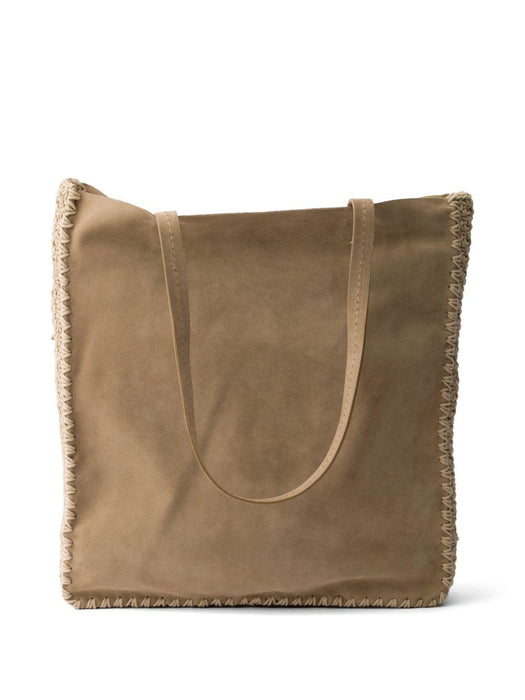 Large suede and crochet tote bag 1BG658 VOOO 2FP1F0F24 PRADA 