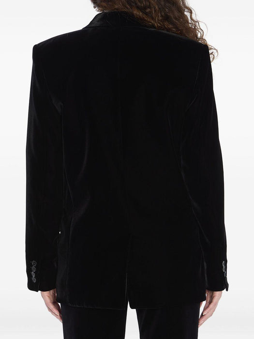 Cassandre double-breasted velvet jacket<BR/><BR/><BR/> 842990 Y525R1000 SAINT LAURENT 