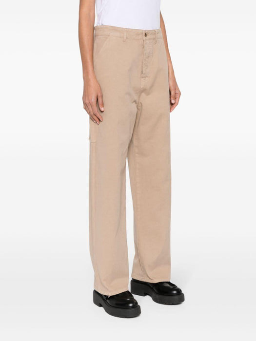 logo-appliqué straight-leg trousers MP1722 S OOO 1350F0627 MIU MIU 