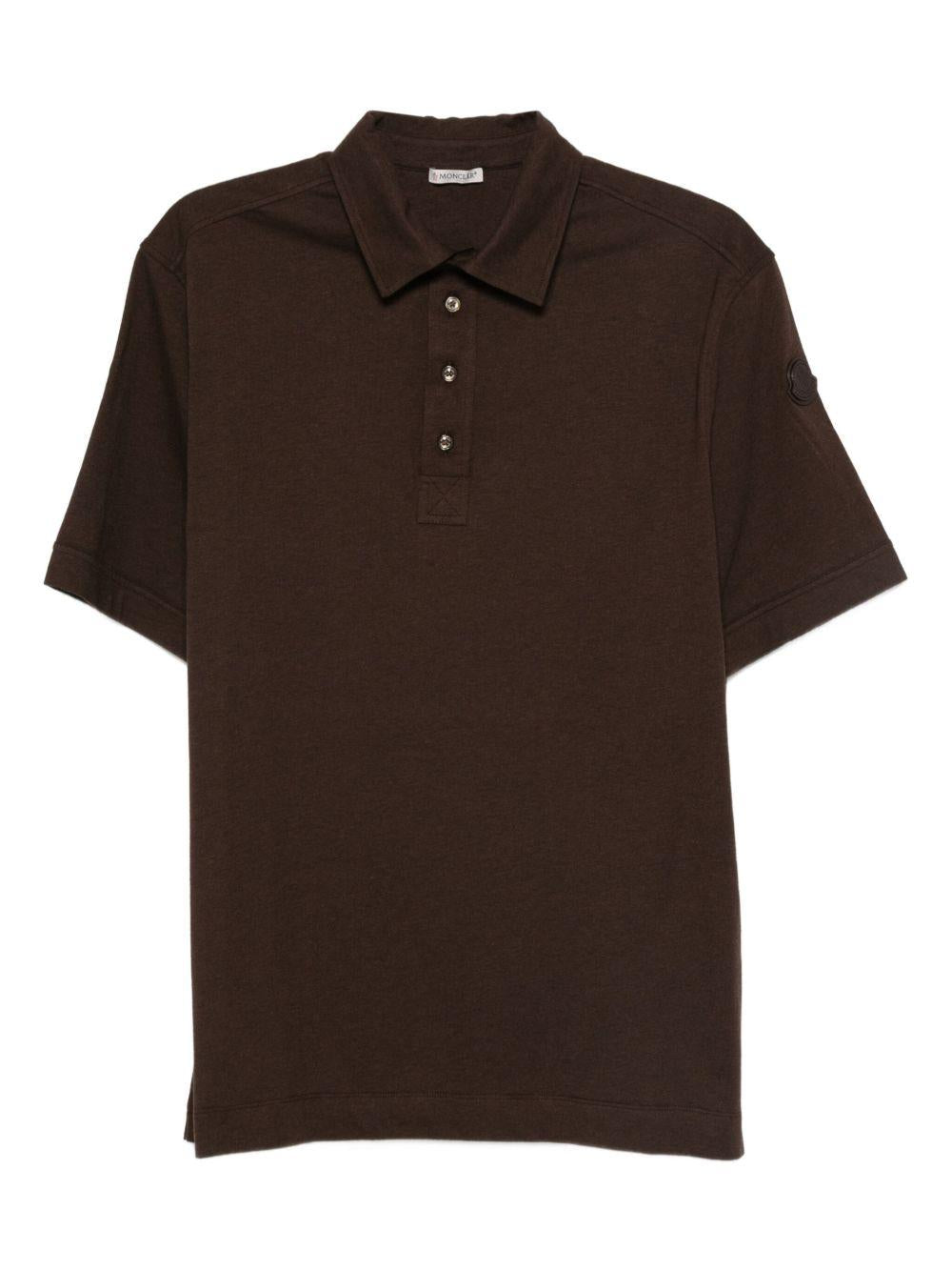 logo-patch polo shirt<BR/><BR/> K20918A00008 89B4P259 MONCLER 