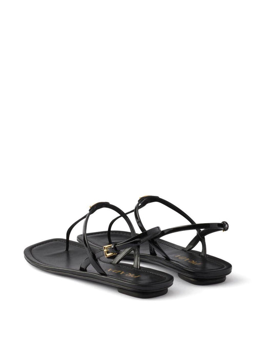 triangle-logo patent-leather sandals 1Y395O F 005 069F0002 PRADA 