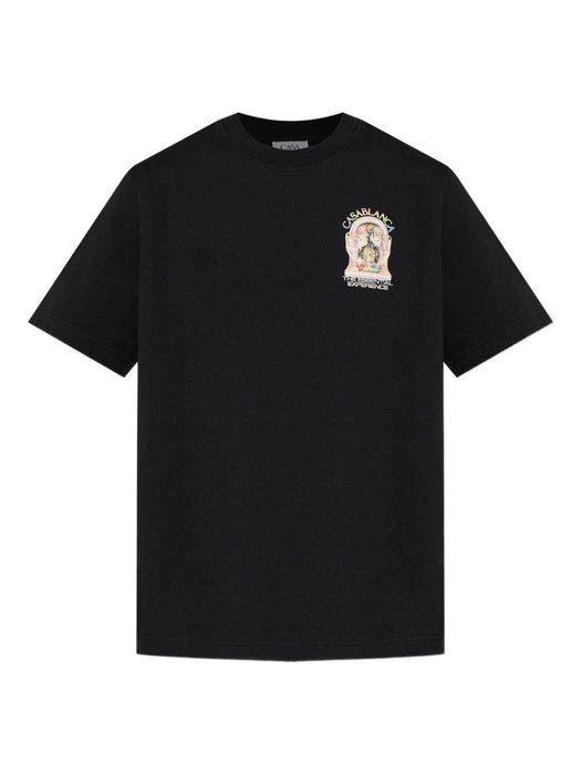 graphic-print crew-neck T-shirt M-SP26-JTS-001-17 THE ESSENTIAL EXPERIENCE LARC CASABLANCA 