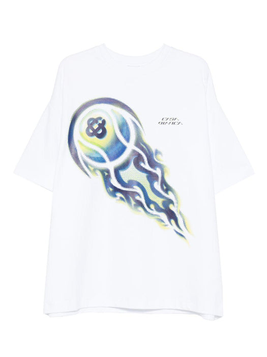 flaming tennis ball tee T-shirt M-SP26-JTS-064-01 FLAMING TENNIS BALL CASABLANCA 