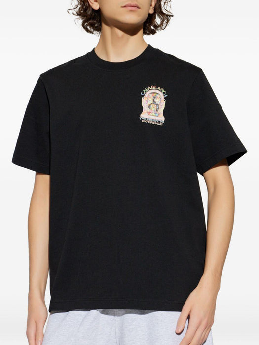 graphic-print crew-neck T-shirt M-SP26-JTS-001-17 THE ESSENTIAL EXPERIENCE LARC CASABLANCA 