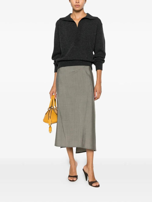 Pressed Tailored Midi Skirt 1326WSK007362C 9889 VICTORIA BECKHAM 
